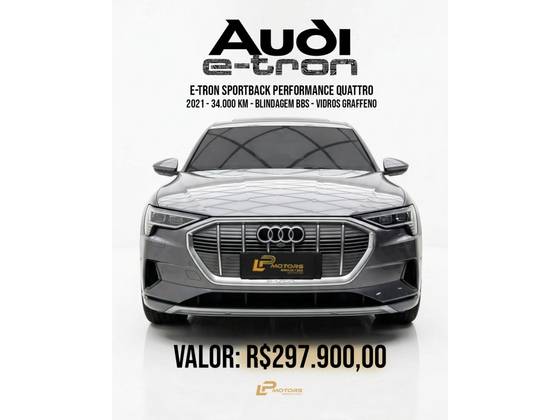 AUDI E-TRON ELÉTRICO SPORTBACK PERFORMANCE BLACK QUATTRO